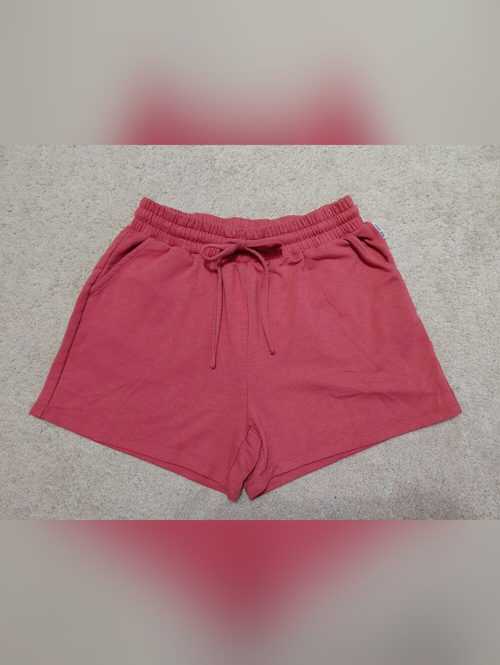 Rae Dunn Rose Drawstring Athletic Shorts